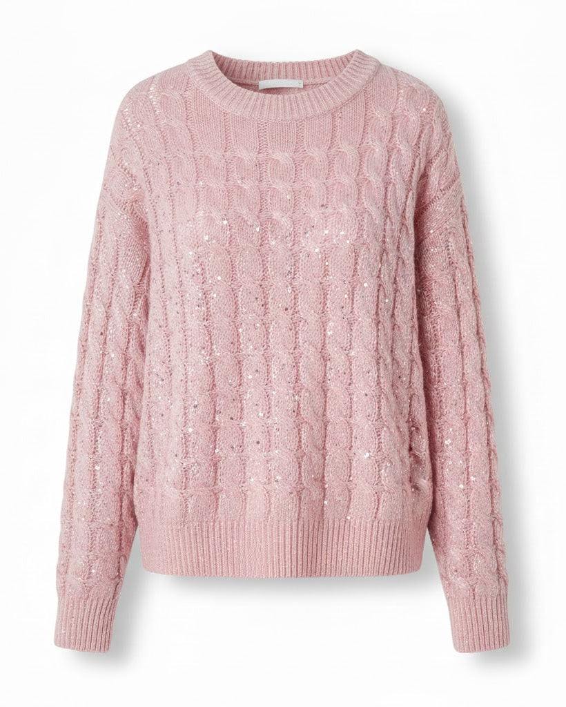 Cable Knit Pullover Sweater for Women