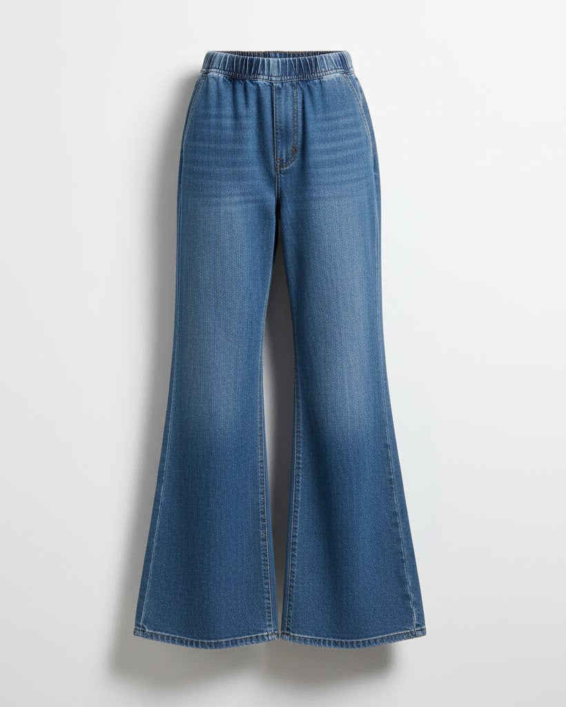 Flared Wide-Leg Jeans for Women