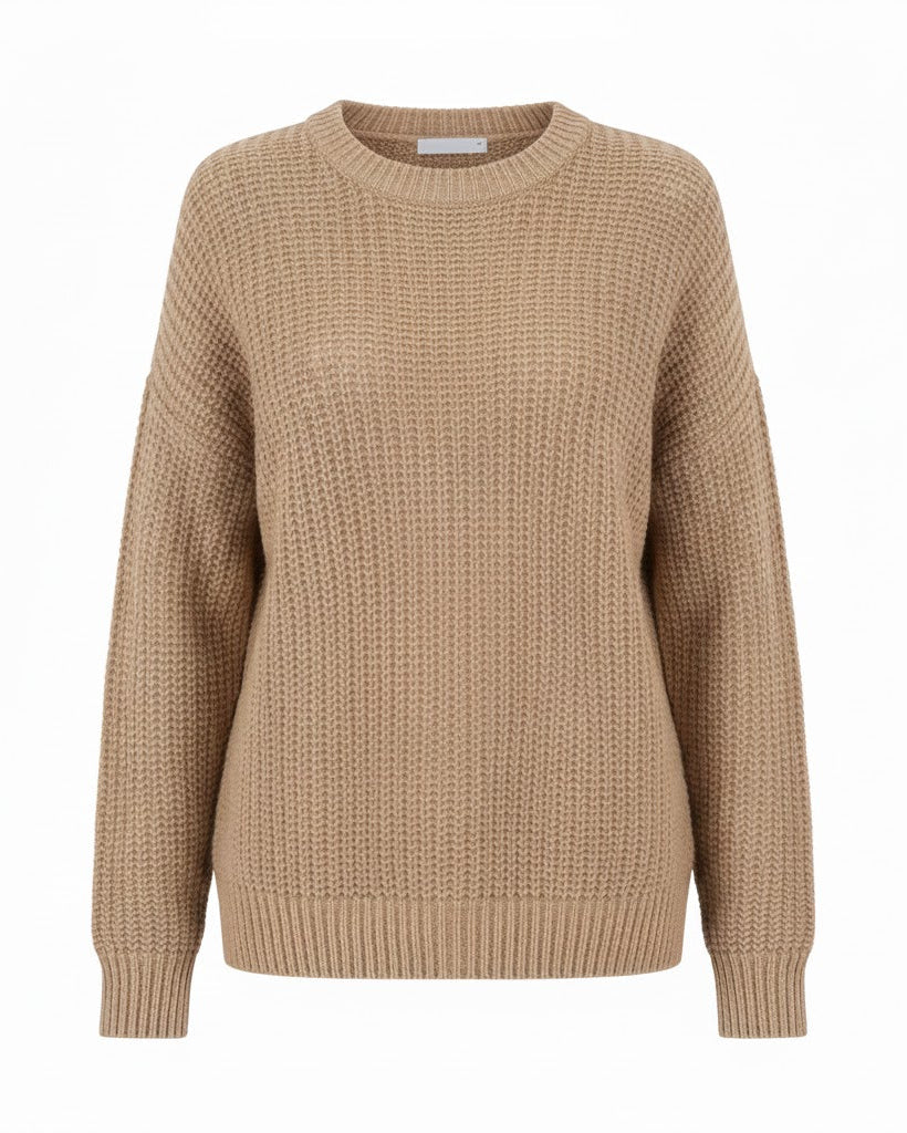 O-Neck Pullover Sweater for Women